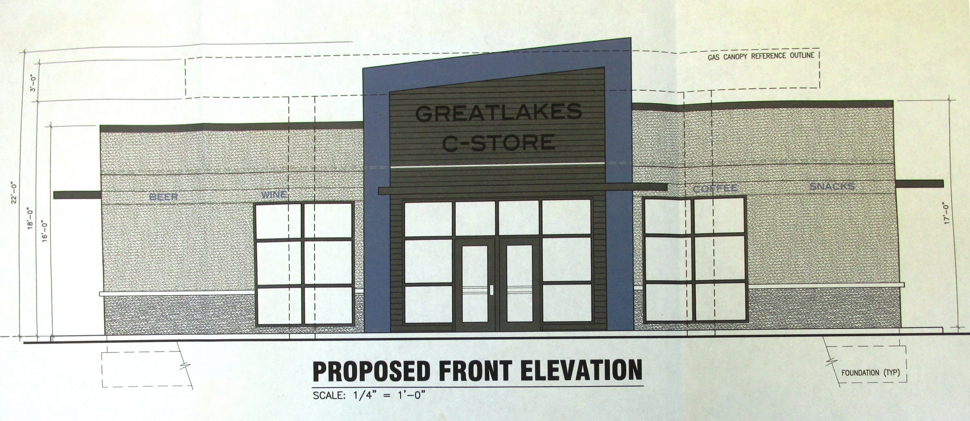 east side proposed gas station